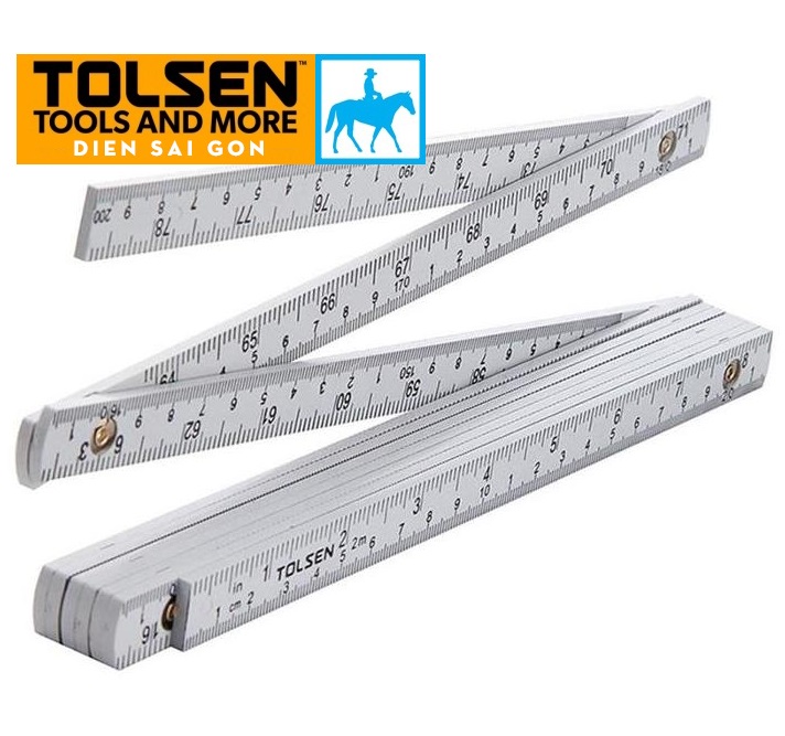 Thước xếp 2 mét folding ruler Tolsen 35047