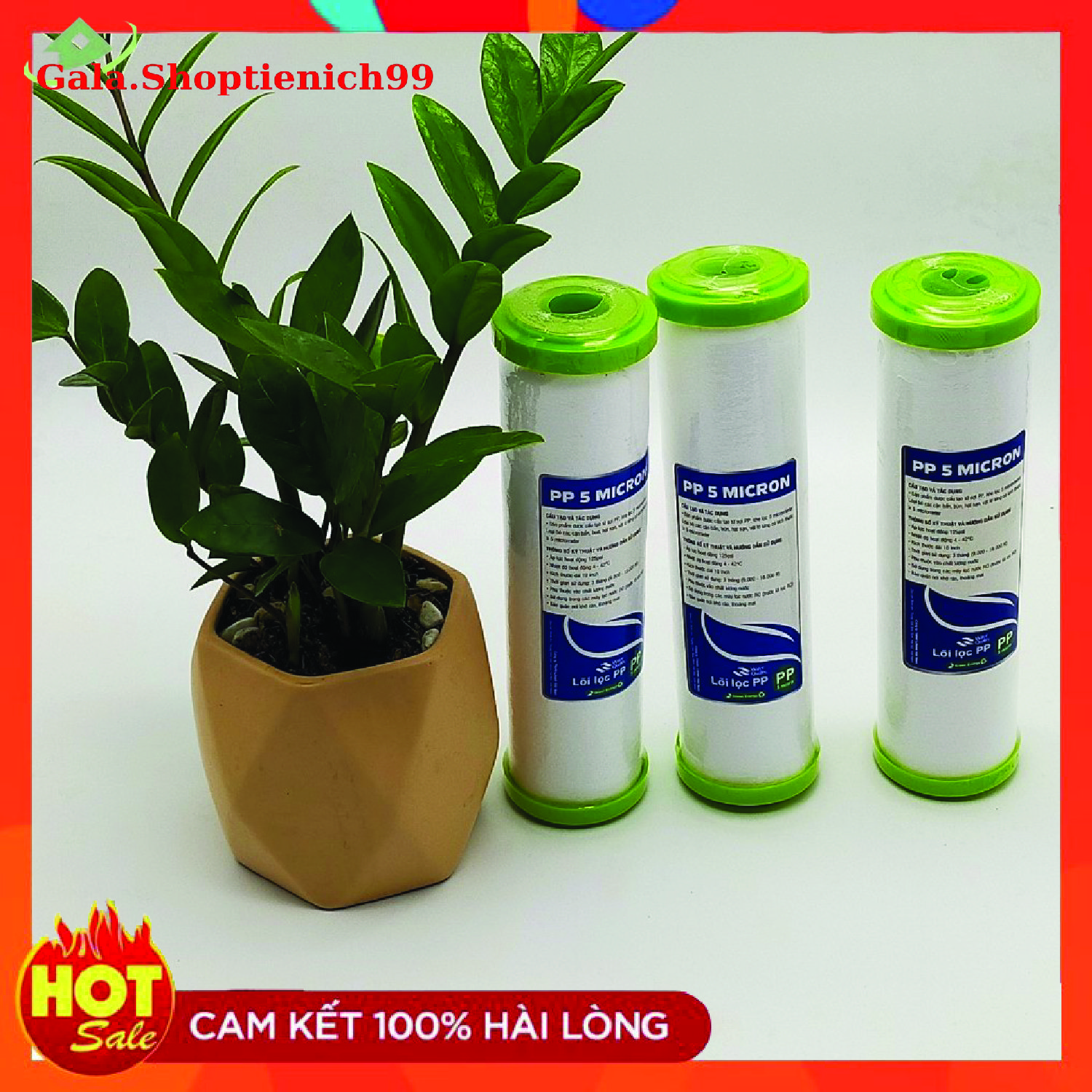 Bộ 3 lõi lọc nước số 1 aqua life cao cấp- lõi lọc 2 đầu