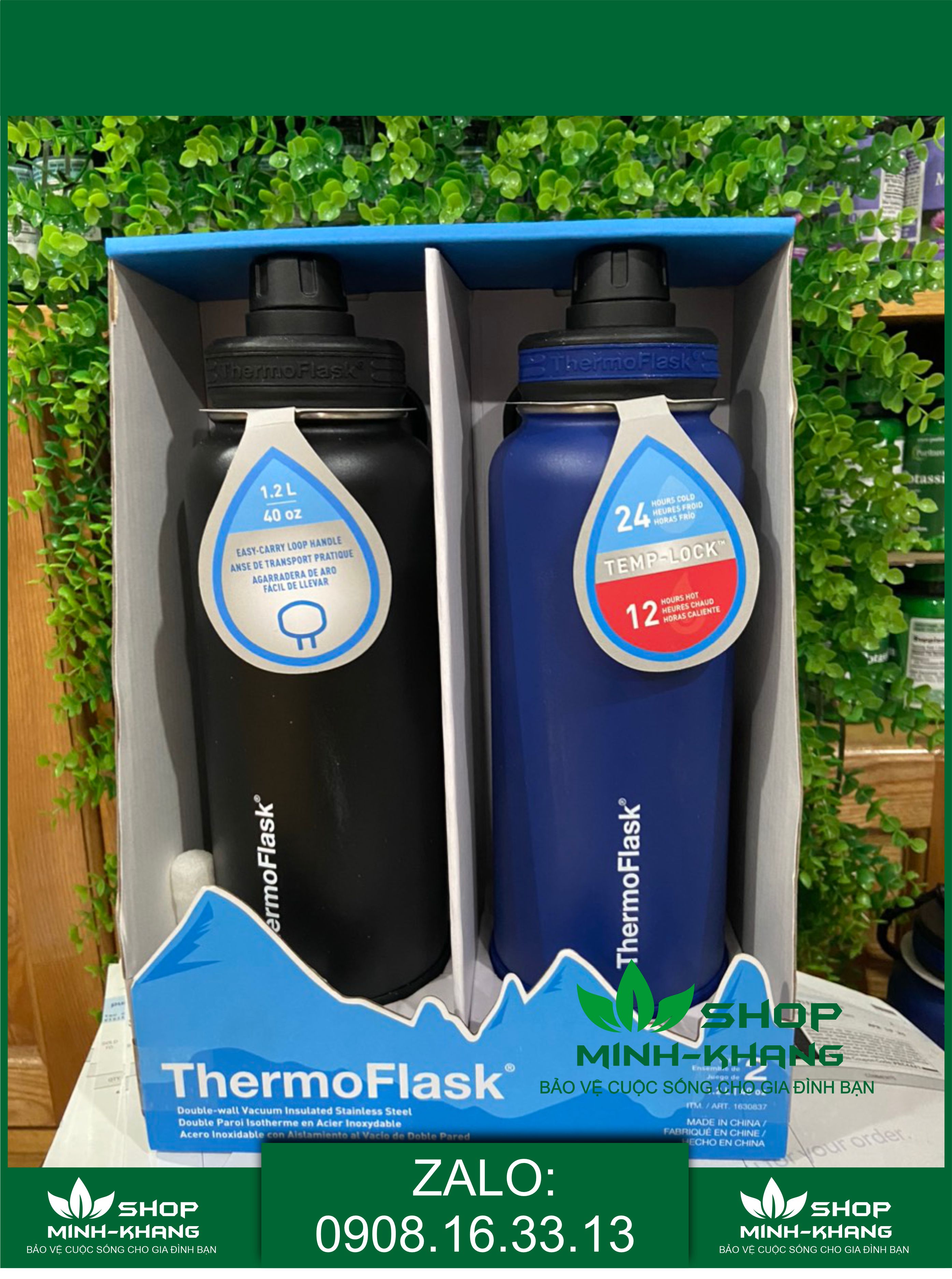 Bình nước giữ nóng giữ lạnh thermos mới nhất 2023 mỹ