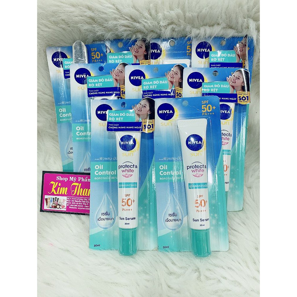 Chống nắng Nivea dưỡng trắng và kiểm soát dầu - nivea xanh