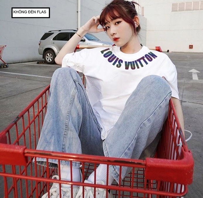 Mạnh Dũng Store 1  [Hình Thật] Áo Thun Nam Nữ Tay Lỡ Chữ Lou.is Phản Quang Vòng Cổ Chất Cotton Cao Cấp