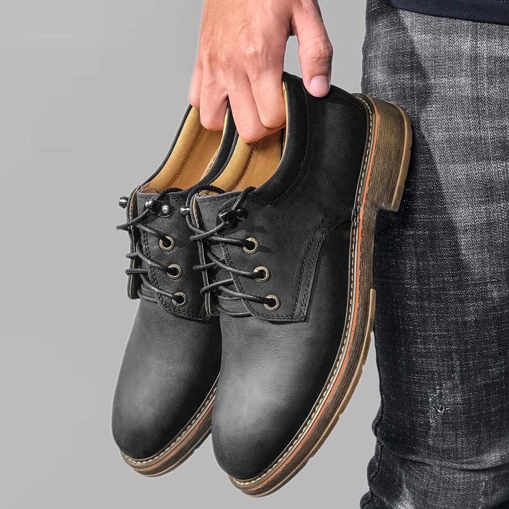 Giày đốc tờ nam da bò , giày nam buộc dây đế cao su siêu bền miễn phí vận chuyển[ ĐỐC X]