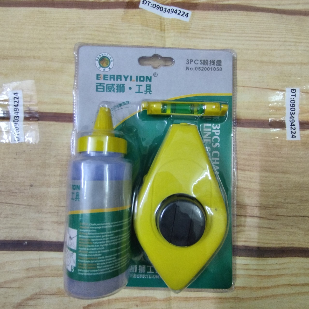 Bộ bật mực,búng mực Berryion 15 mét kèm thước thủy.