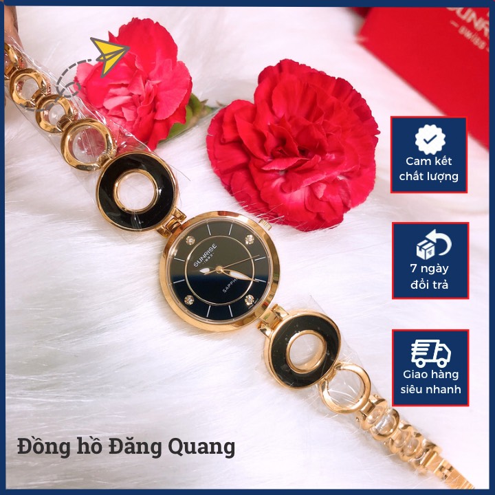 Đồng hồ nữ SUNRISE 9011SA fullbox chống nước,chống xước