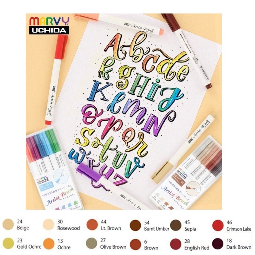 Bút cọ mầu Marvy Artist Brush ( Autumn serries bán lẻ)