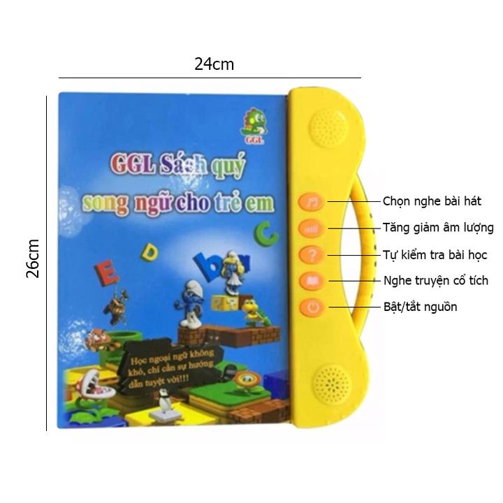 Sách nói điện tử song ngữ Anh-Việt - Sách thông minh Song ngữ điện tử cho bé đọc hát kể chuyện - Sách thông minh cho bé học tiếng anh- tiếng việt - toán