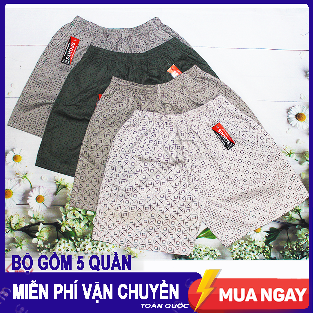 Combo 5 quần đùi thể thao nam mặc nhà tnt.02