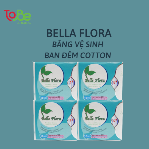 Băng vệ sinh ban đêm Bella Flora với rãnh chống tràn an toàn