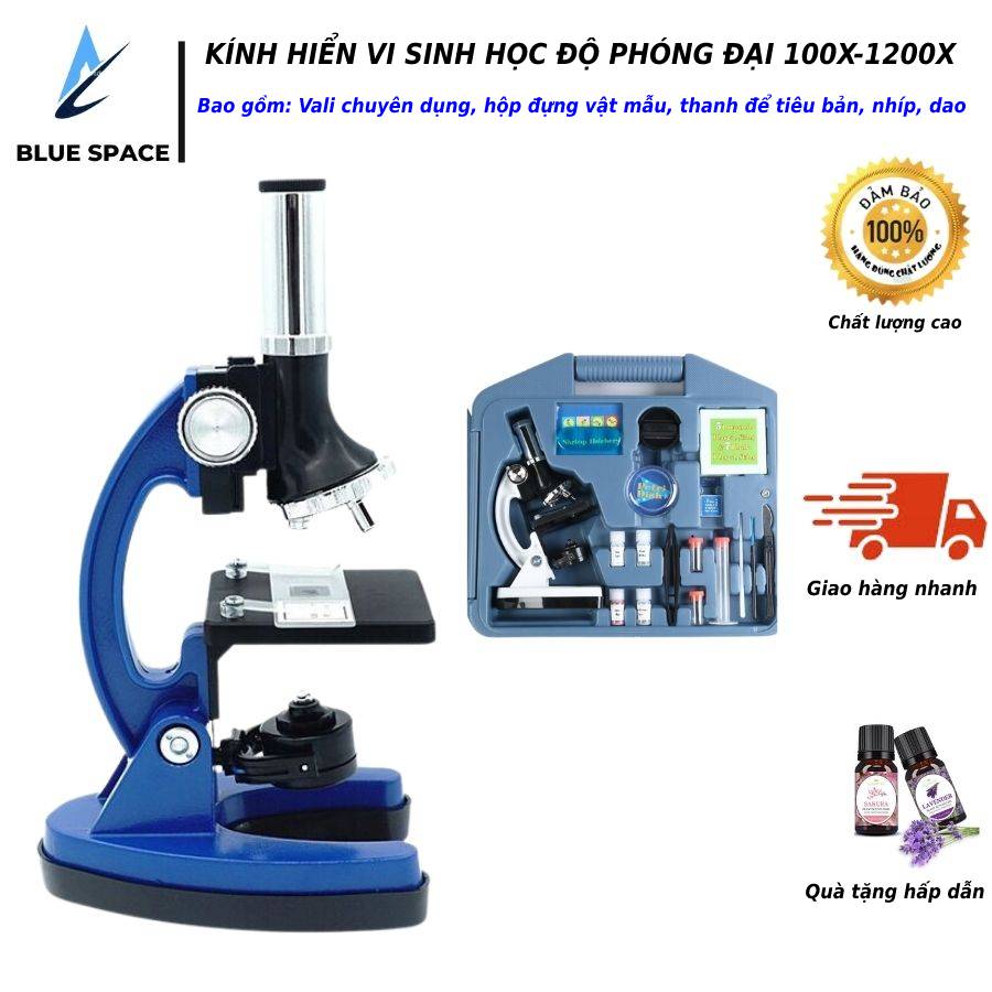 Kính hiển vi sinh học 100x -1200x phóng đại cao dành cho học sinh - kính hiển vi quang học cho trẻ em