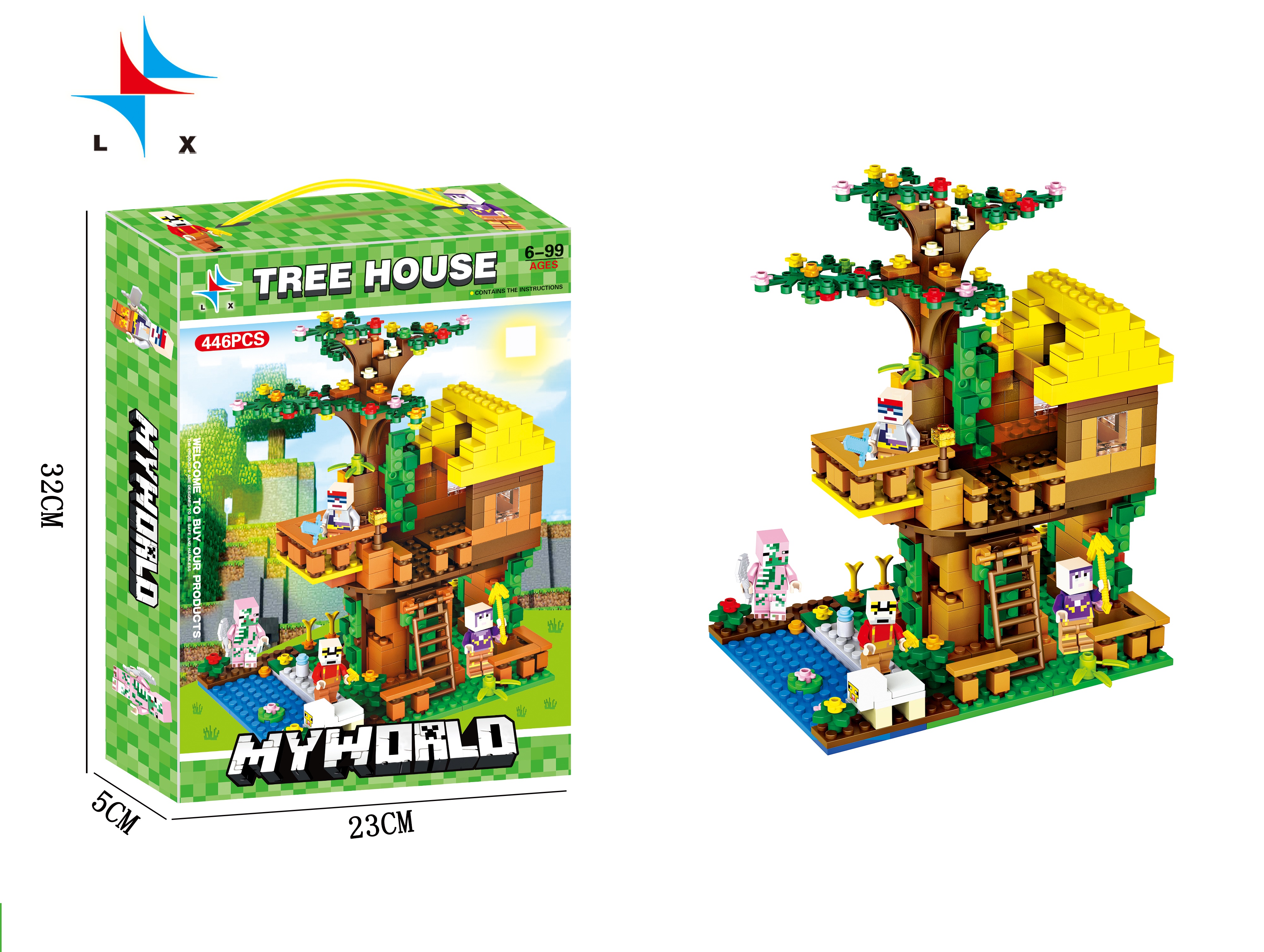 Lego Ghép Hình Ngôi Nhà Trên Cây GAME MYWORLD (446 Miếng Ghép) SP672