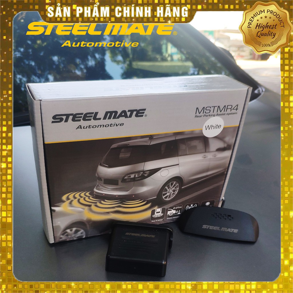 Bộ cảm biến lùi ô tô xe hơi chống va chạm chính hãng steelmate 4 mắt 6 mắt mstmr4 - bh3 năm