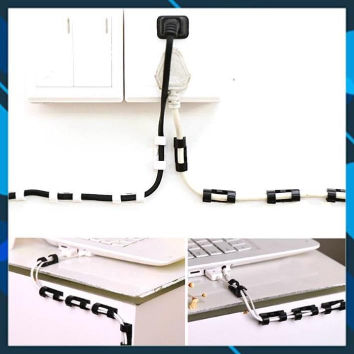 Nẹp dây điện, dây cáp loại lớn vỉ 20 nẹp dây điện gia đình, vỉ nẹp dây điện 5s gọn gàng