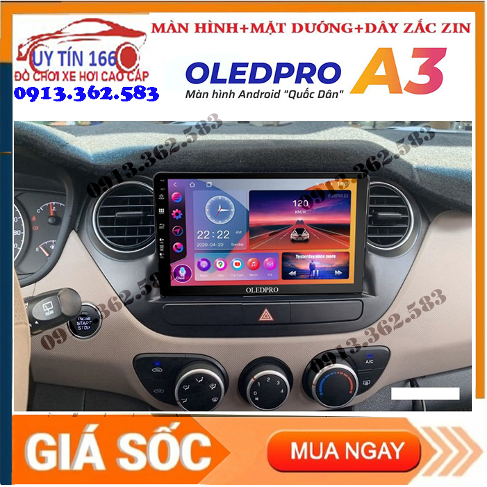 [Hỗ Trợ Lắp Đặt] Màn hình DVD Android 4G cho xe HYUNDAI I10 với hệ android 10.0 cấu hình mới  RAM 2G ROM 32G IPS chống chói kính cường lực 2.5D ra lệnh giọng nói, tích hợp vô lăng, sang trọng, SHOP UY TÍN 166!
