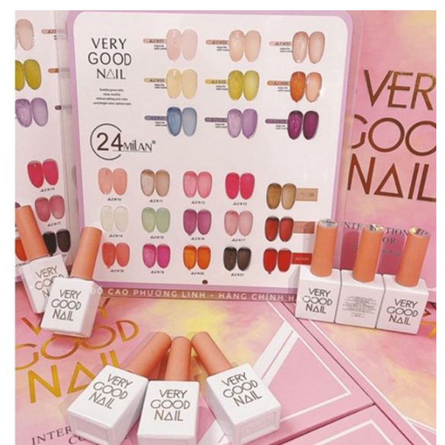 Set sơn gel thạch 24 màu very good nail Hàn Quốc - tặng bảng màu - chai 15ml chính hãng