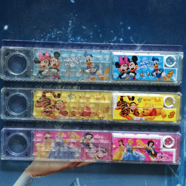 1 Cây thước kẻ kèm trò chơi xếp hình và zikzak