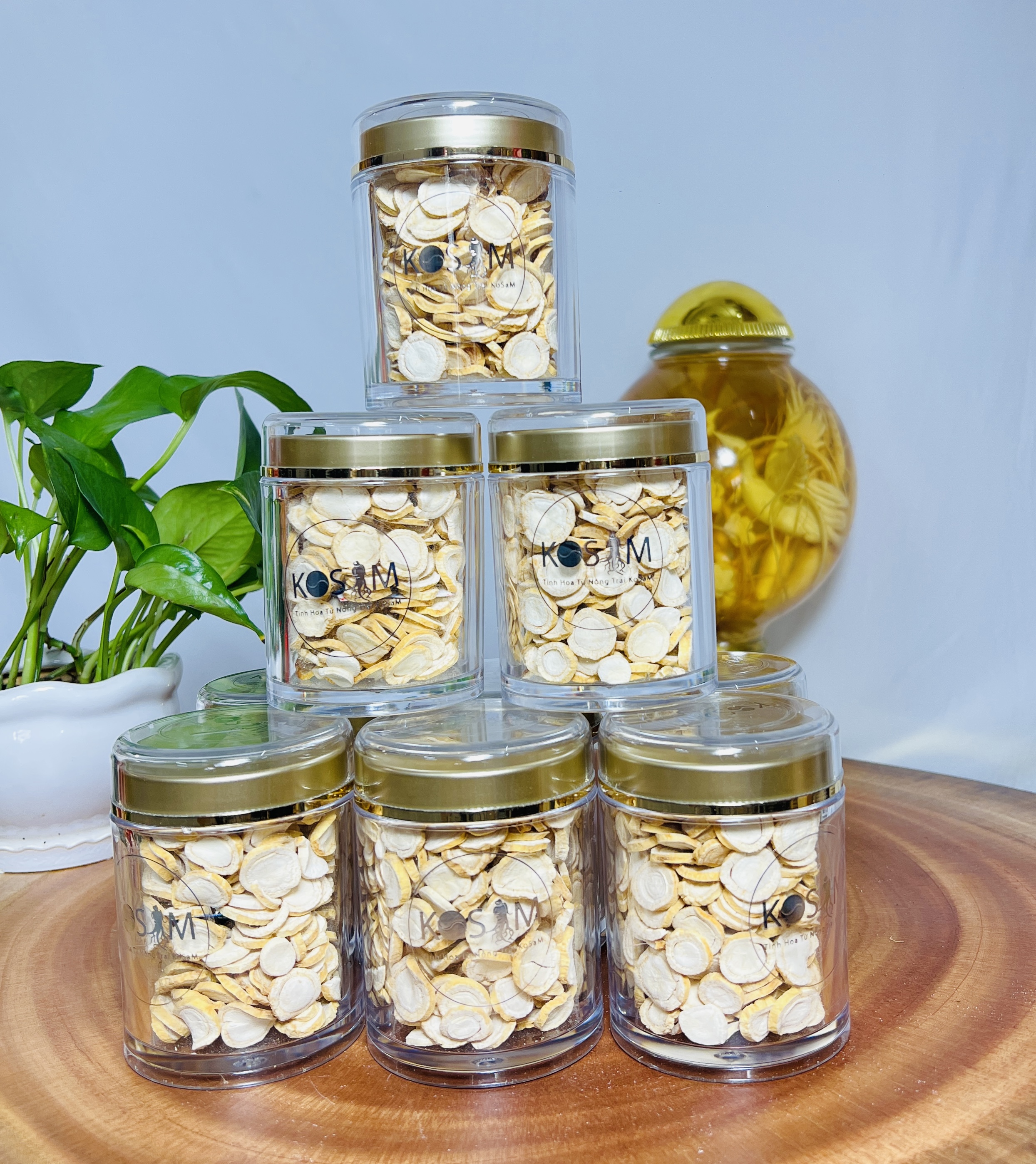 Nhân sâm cắt lát sấy khô hàn quốc - hủ thuỷ tinh 90gram