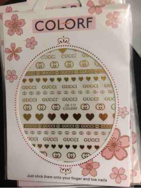Sticker dán móng mẫu chữ X,Gucci