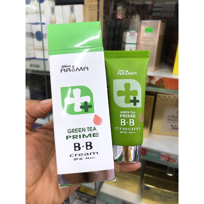 Kem nền đa năng trà xanh Mira AROMA Prime green tea B.B cream
