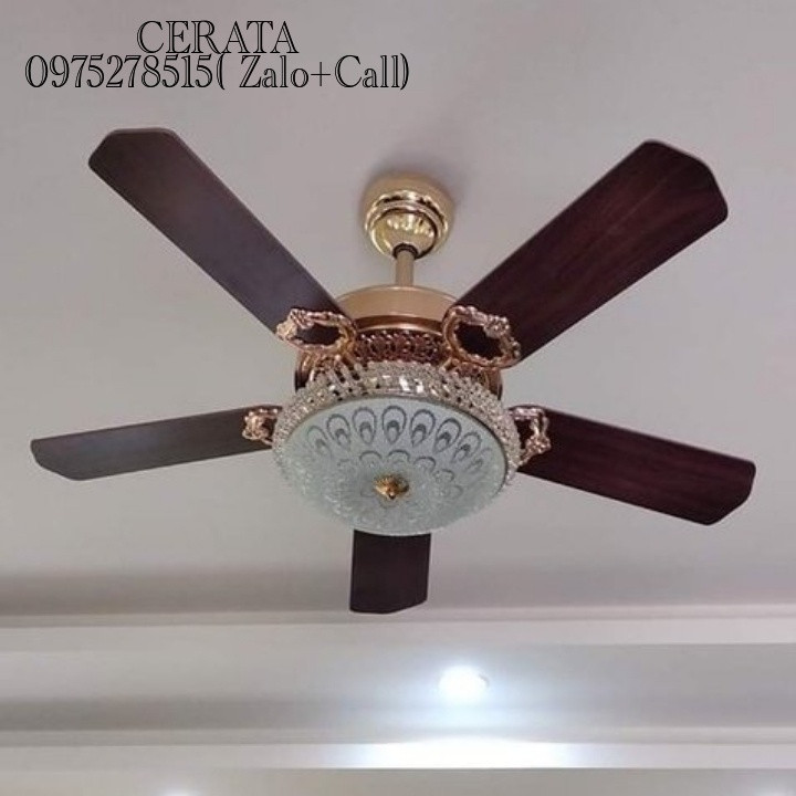 Quạt Trần Cánh Gỗ 2 Mặt Màu Cực Đẹp [Mã 1207AB- WOOD MAX] 2 Chiều Gió, Bầu Đèn Pha Lê 3 Chế Độ Ấnh Sáng, Phù  Hợp Mọi Không Gian Nhà Bạn