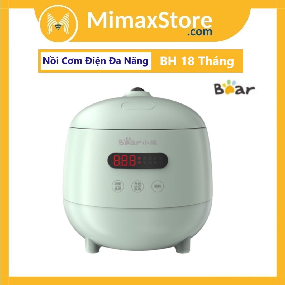 [HCM] Nồi Cơm Điện Mini Đa Năng 1.2L (lòng nồi 0.3L) Bear DFB-B12F1 | Hàng chính hãng | Bảo hành 18 tháng | MIMAXSTORE