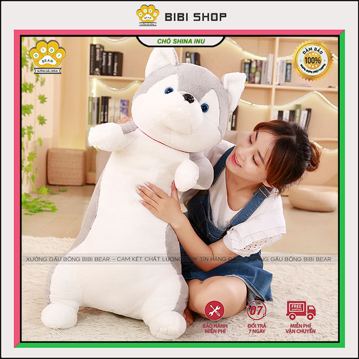 Gấu bông gối ôm chó Shiba Inu siêu đẹp, Gấu bông sang trọng, Đồ chơi thú bông