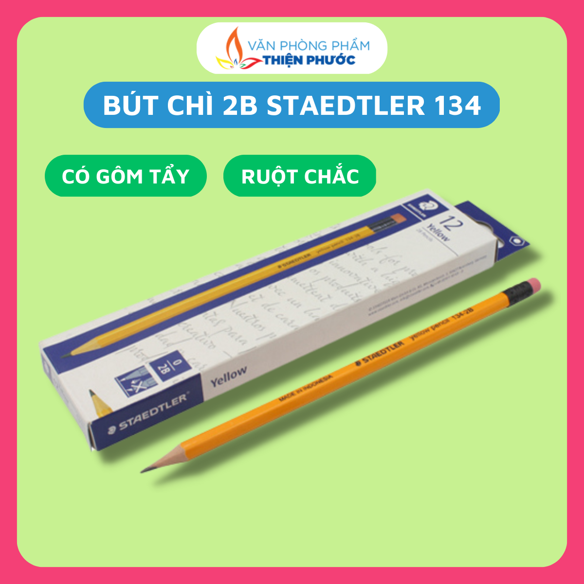 Bút chì 2b staedtler 134 hàng tốt xuất xứ từ đức thiện phước