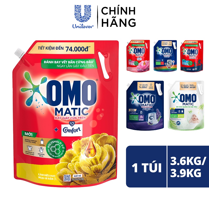 Nước giặt omo matic 3,6kg /3,9kg