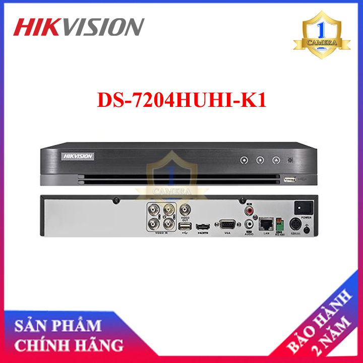[HCM]Đầu ghi 4 kênh Hikvision DS-7204HUHI-K1 ( không hổ trợ cổng Alarm )-Camera Số 1