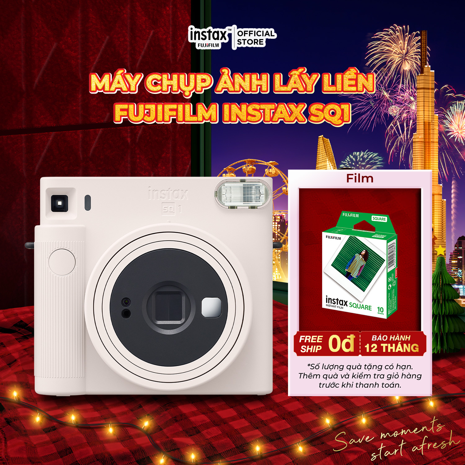 Máy chụp ảnh lấy liền - Fujifilm Instax SQ1 Bảo Hành 12 Tháng