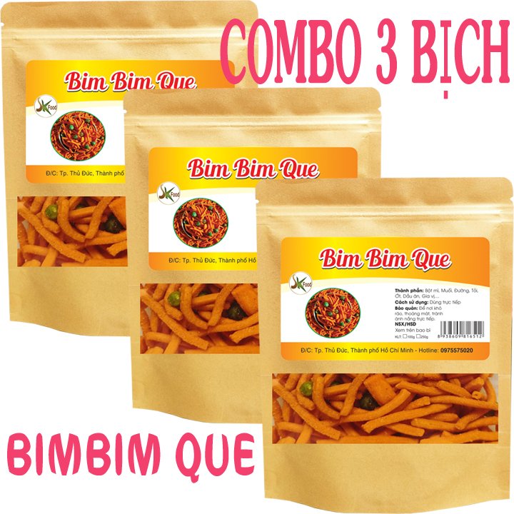 Combo 3 bịch bim que đậu hà lan mỗi bịch 100g sk food
