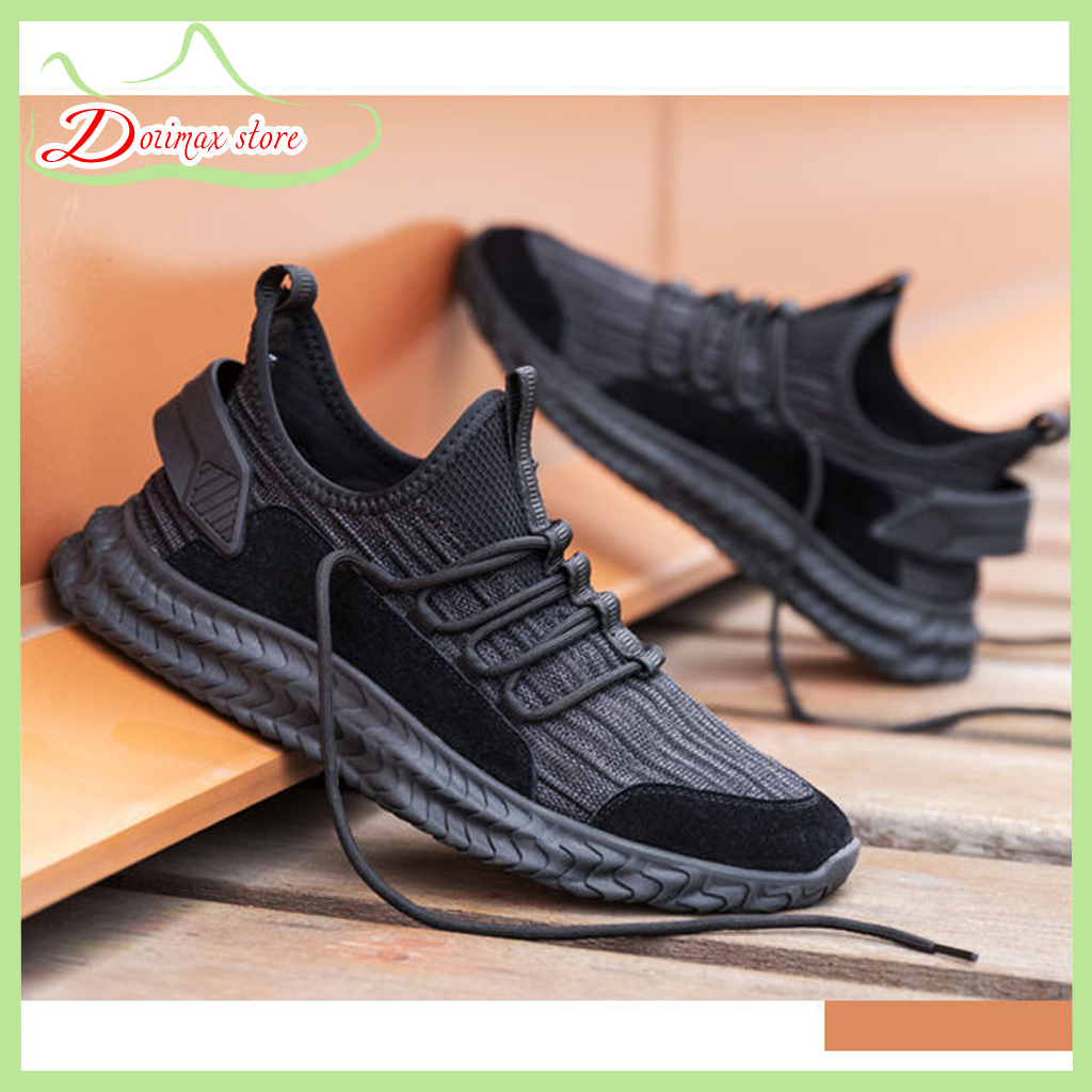 Giày nam sneaker Hàn Quốc - VTT01, chất liêu làm từ vải sợi dệt siêu bền, thoáng khí, đế cao su đúc gân sóng ấn tượng êm ái cao 3,5 cm, dành cho nam phù hợp đi du lịch đi chơi - Dozimax store