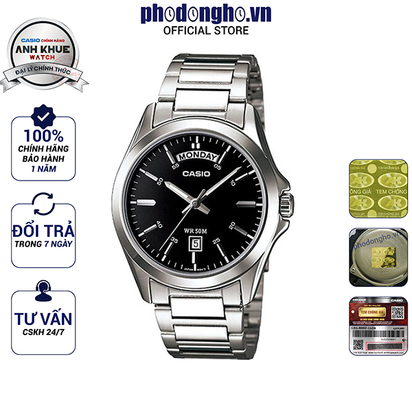 Đồng hồ nam dây kim loại Casio Anh Khuê MTP-1370D-1A1VDF