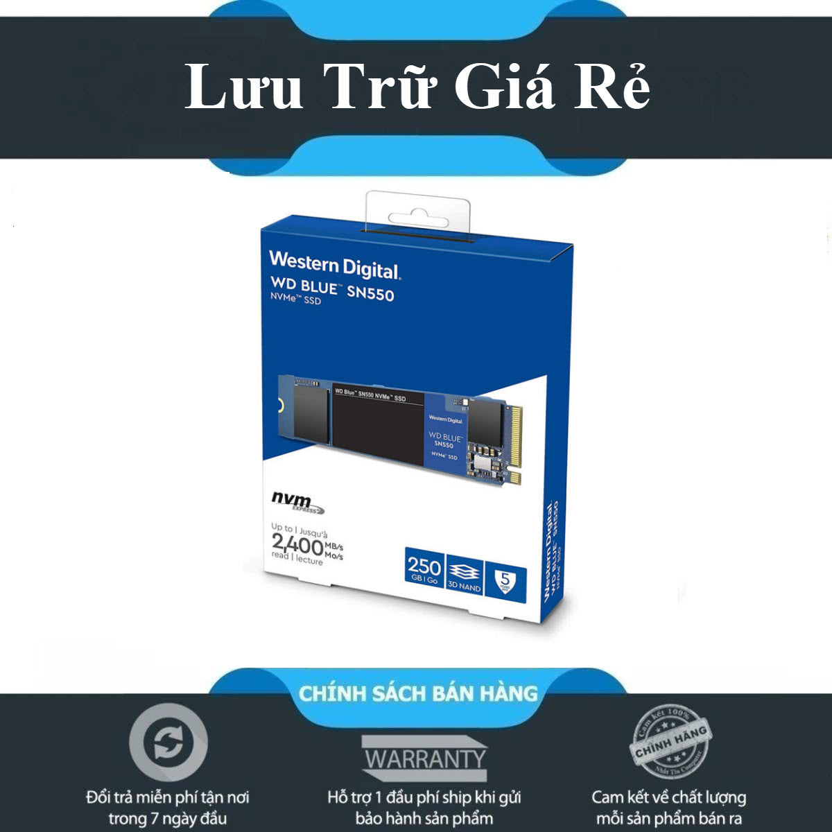 Ổ cứng ssd western digital ssd wd blue 3d-nand m.2 2280 sata iii 250gb wds250g2b0b - hàng chính hãng