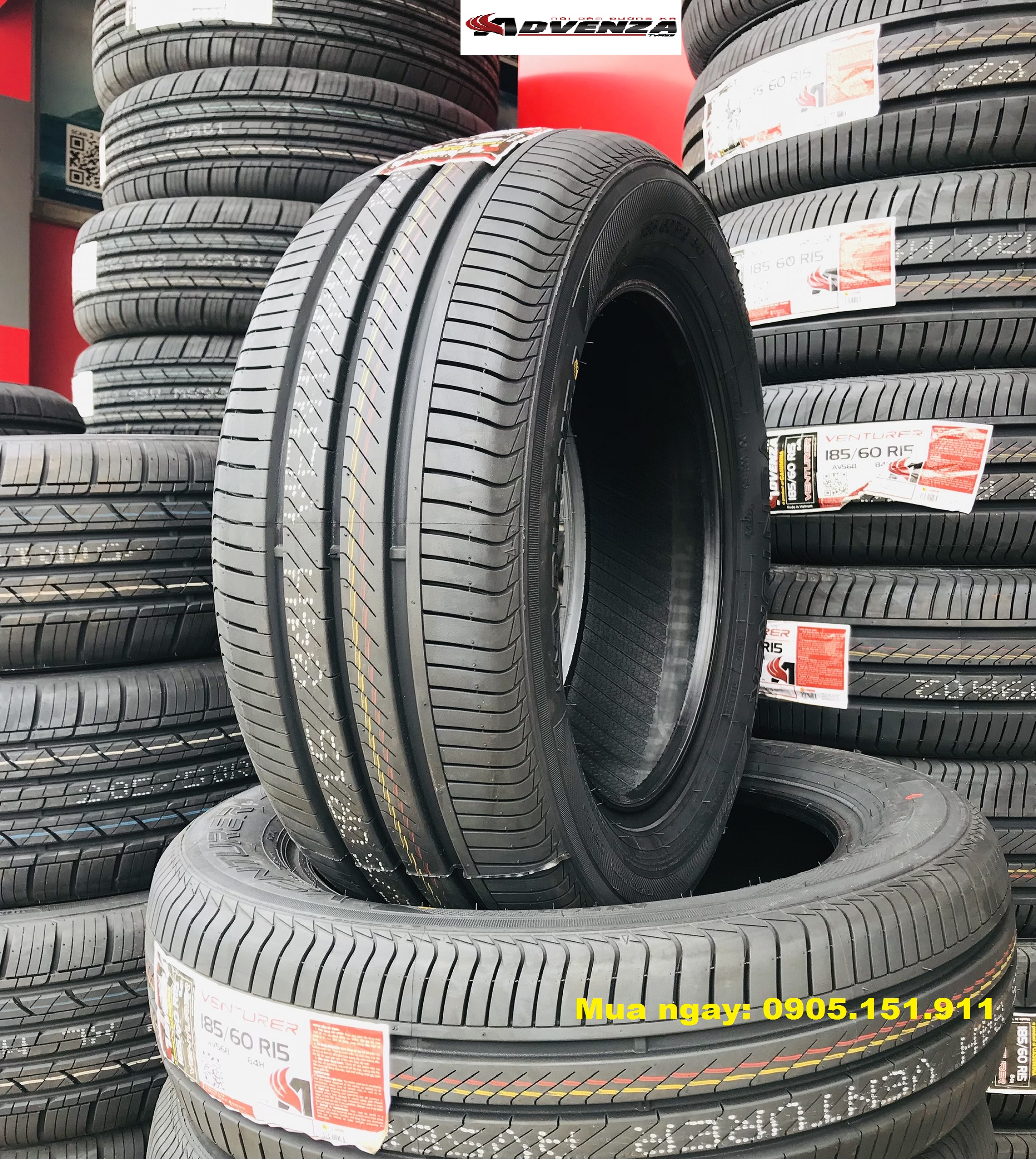 Lốp advenza: 185/60r15 av568 84h - lốp chất lượng cao chạy cực êm lại siêu bền. chuyên dùng cho xe vios...