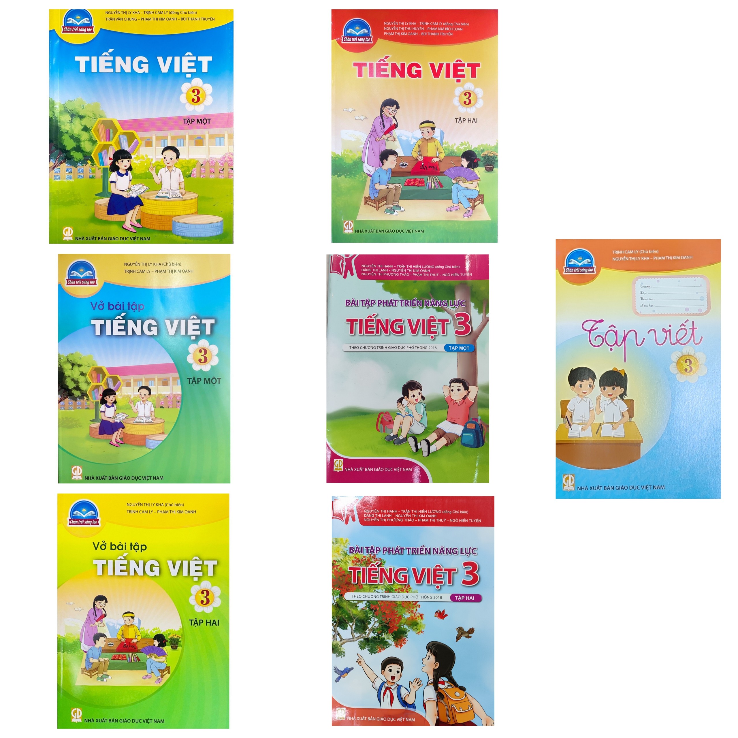 Edubook - Combo Tiếng Việt lớp 3 tập 1+2 (Bộ 7 cuốn) Chân trời sáng tạo