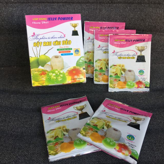 Bột rau câu dẻo chung phát jelly powder - hộp 12 gói x 10gr