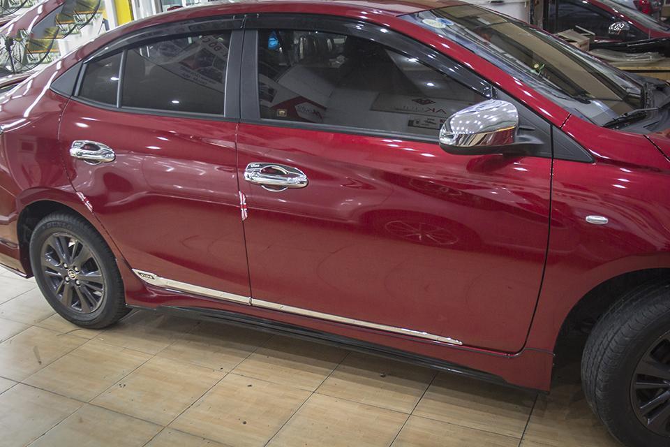 Nẹp sườn mạ crom toyota vios 2014-2019