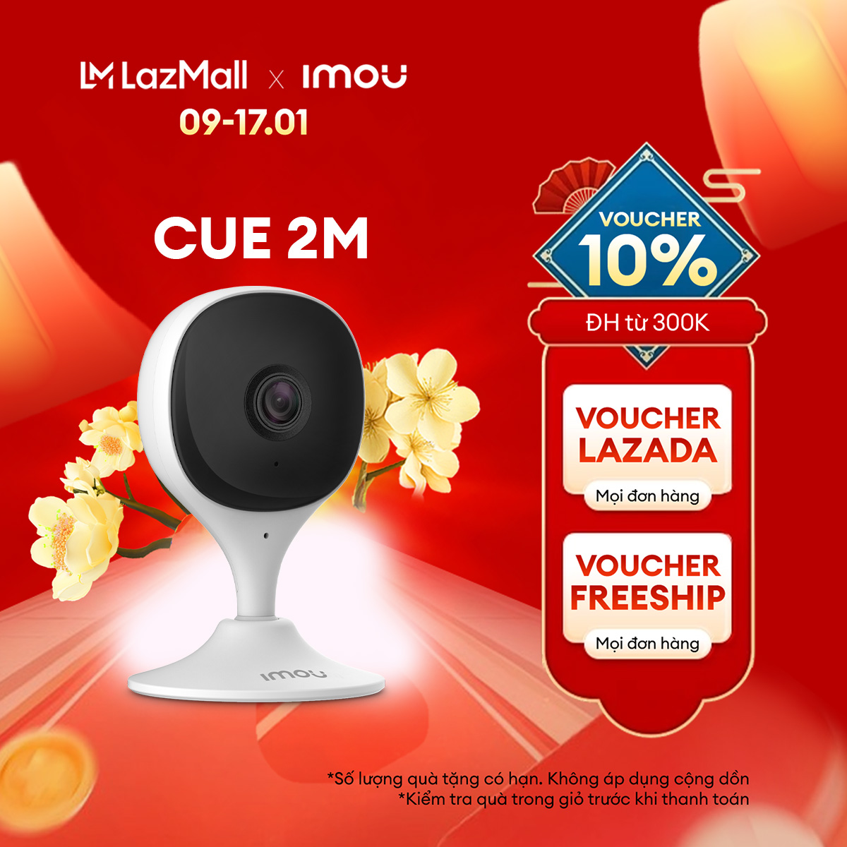 Camera Wifi trong nhà Imou Cue 2M I IPC-C22CP-D-V2 I Đế nam châm I Phát hiện âm thanh bất thường I  I Bảo hành 2 năm