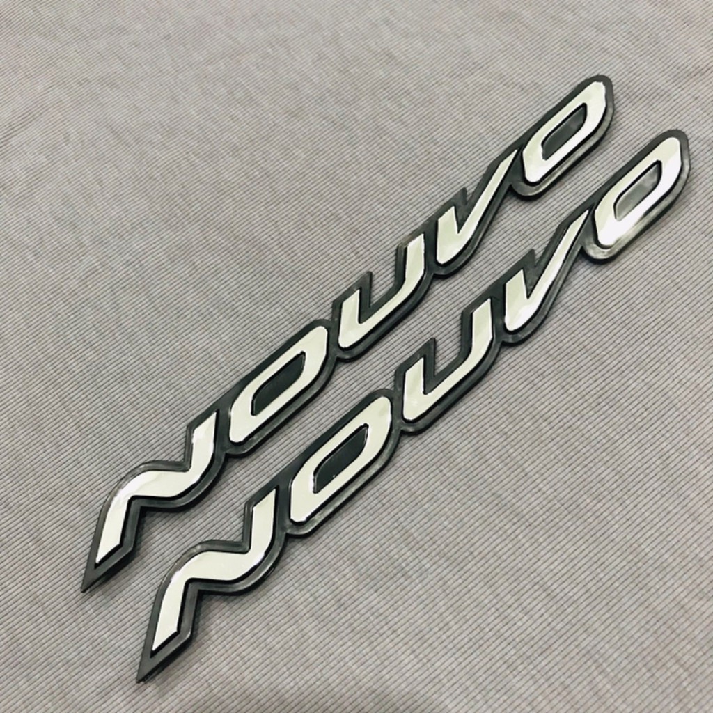 Cặp Tem chữ logo Nouvo 3 nhựa xi sắc nét bao dính rửa xe mưa nắng thoải mái