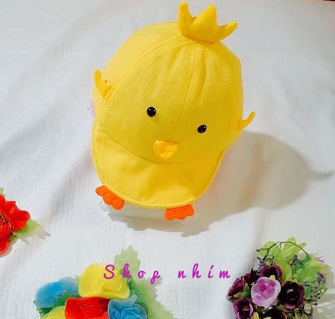 Mũ lưỡi trai cho bé trai, bé gái hình gà con cực xinh
