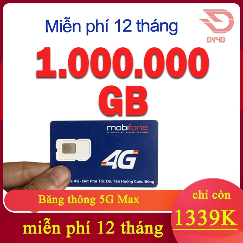 Sim 4G Mobifone Vpbank51 - VPB51 Không giới hạn DATA, MAX băng thông. Trọn gói 12 tháng