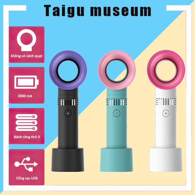Quạt không cánh cầm tay mini quạt nhỏ cầm tay zero9 quạt không cánh mini cầm tay sáng tạo có thể sạc lại2000mah