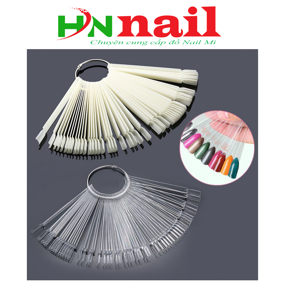 Móng que sơn mẫu màu trắng đục 50 chiếc