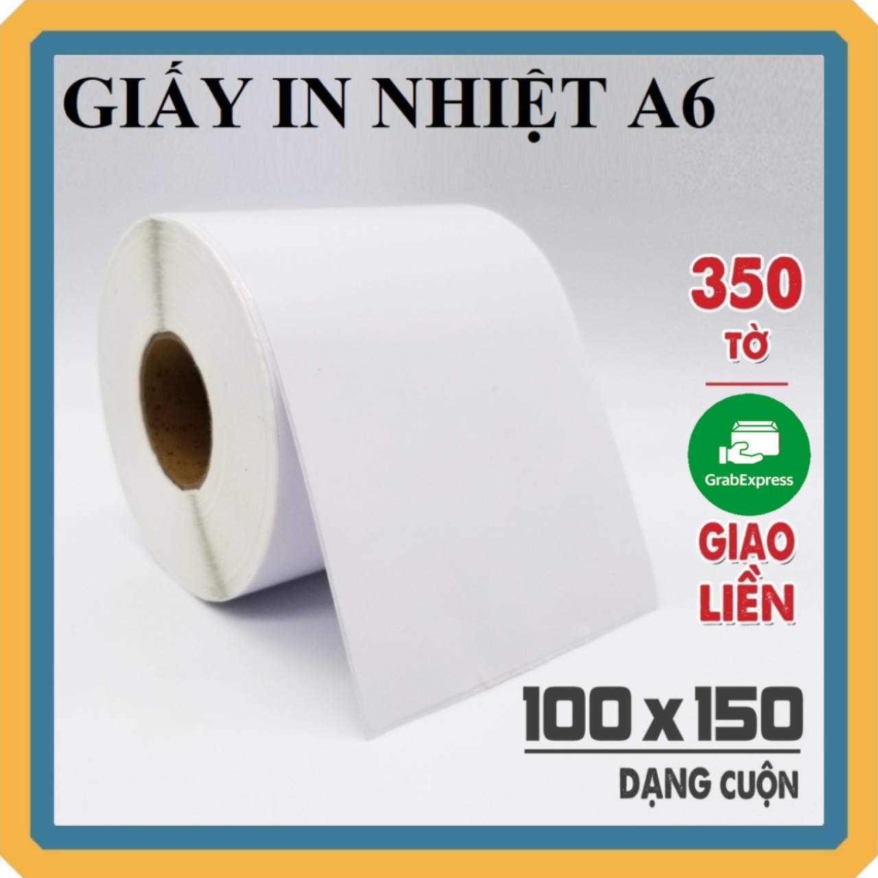 Giấy In Nhiệt 100x150 NAKAPOS Khổ A6 Cuộn 350 Tem Sẵn Lớp Dán Giấy In Đơn hàng TMĐT Giấy Nhiệt Cuộn 100*150 Sàn Thương Mại Điện Tử Tự Dán Sẵn Keo 