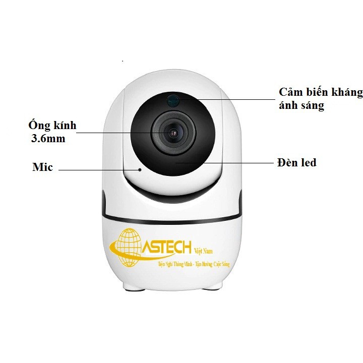 Camera wifi thông minh 360 độ sử dụng APP TUYASMART, GOOGLE HOME, AMAZON ALEXA Model: AST-TV-TY288