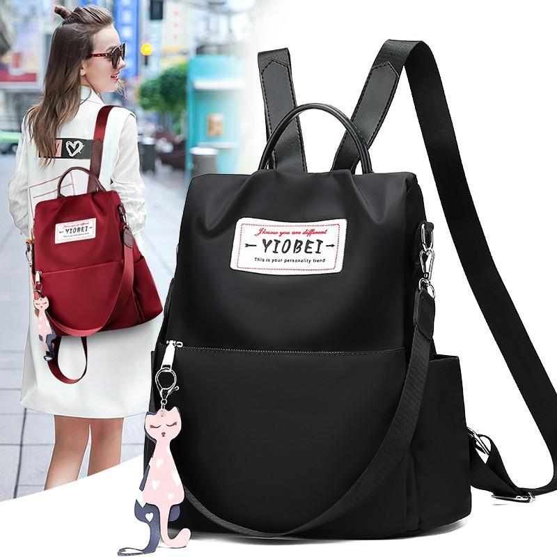 Balo vải dù cao cấp chống thấm nước, thời trang hàn quốc, tặng kèm móc khóa thời trang TTT005