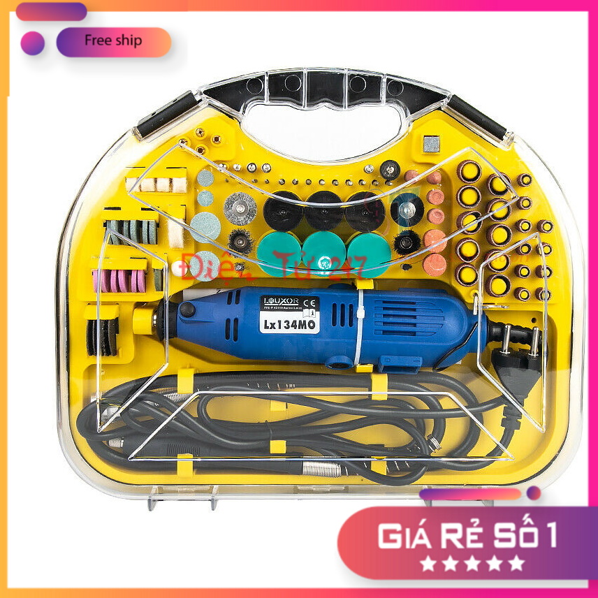 Bộ máy khoan mài cắt đa năng mini lx134mo 211 phụ kiện