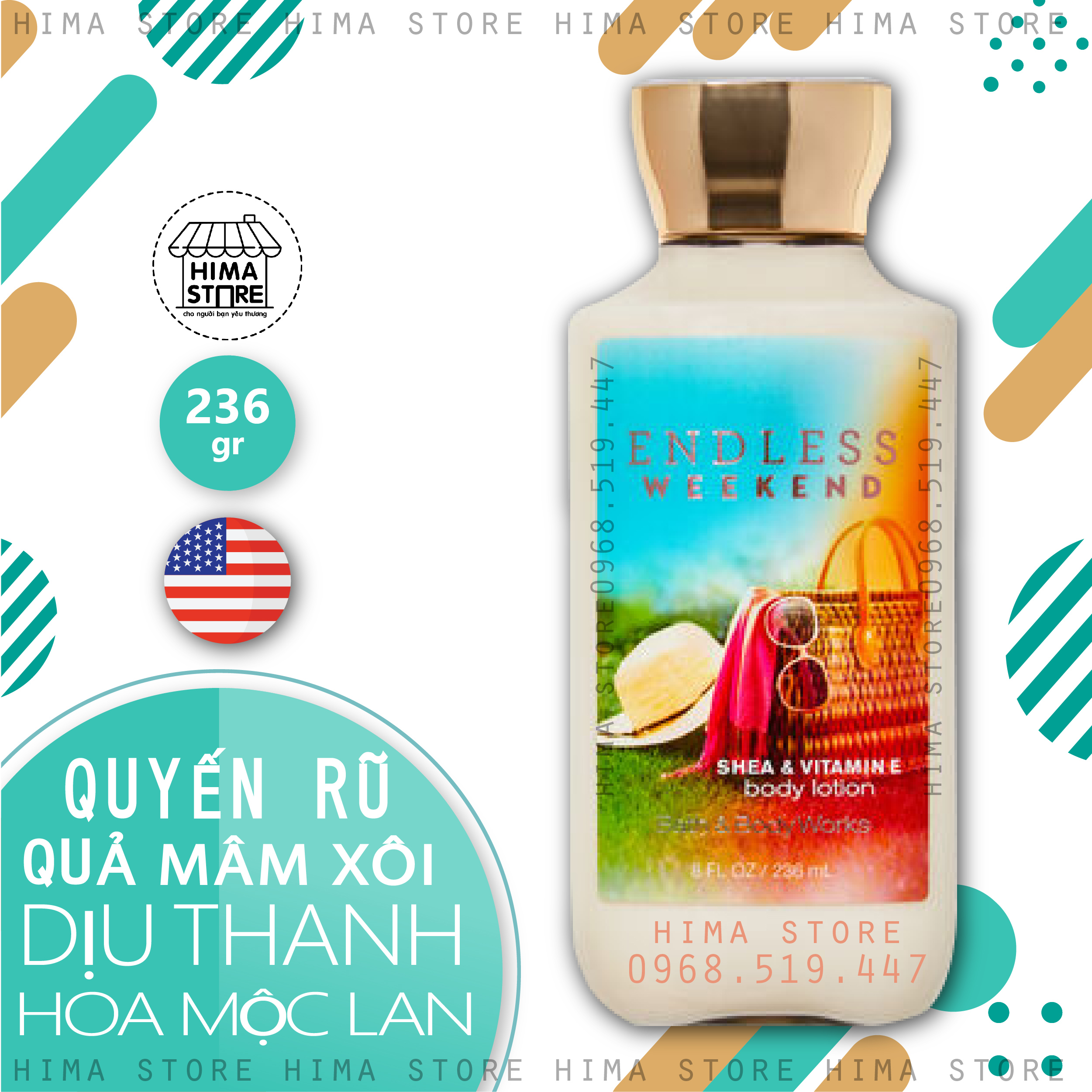 Endless weekend | sữa dưỡng thể bath & body works body lotion 236ml