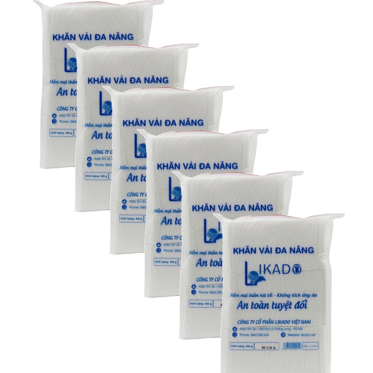 Khăn vải khô đa năng likado loại 400 gr