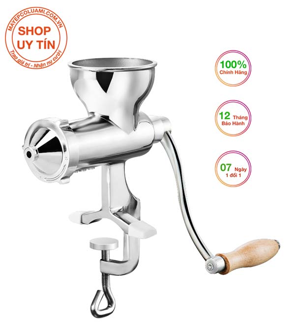 Máy ép cỏ lúa mì và hoa quả inox 304 | loại nâng cao kẹp bàn | bảo hành 1 năm
